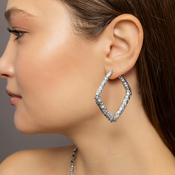 Сережки з білого золота Francelli (арт. е1091771/45бм) – зображення 2