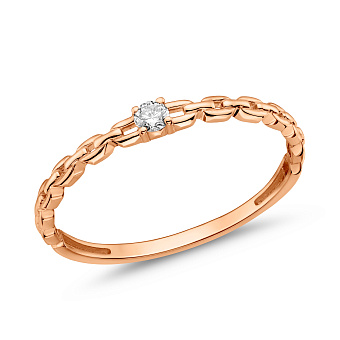 Фото Каблучка з золота з діамантом (арт. К011349005)