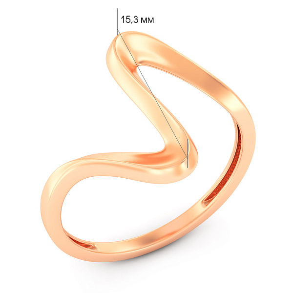 Золотое кольцо без камней (арт. 140052) – изображение 4