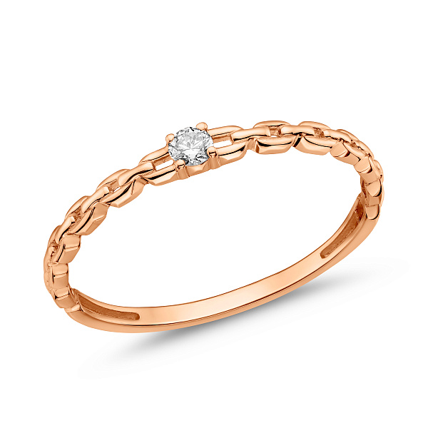 Кольцо из золота с бриллиантом (арт. К011349005) – изображение 1