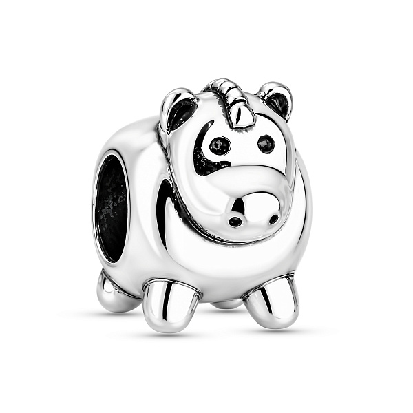 Серебряный шарм коровка (арт. 7903/4549) – изображение 1