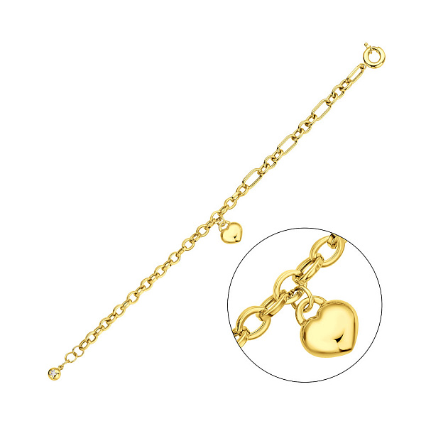 Золотой браслет с подвеской (арт. 326788жП1) – изображение 1