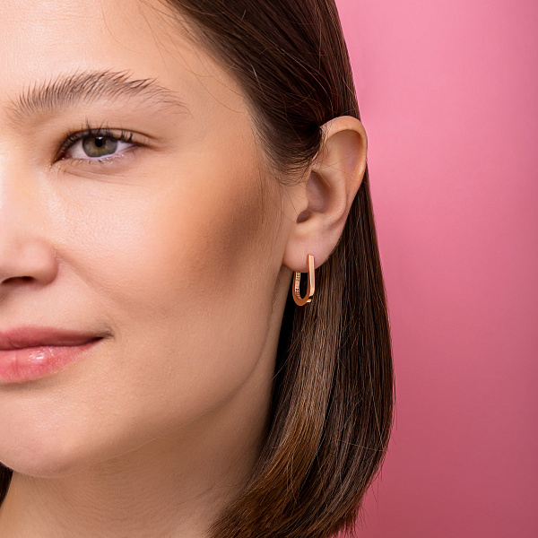 Серьги из красного золота (арт. 1091312/15) – изображение 3