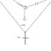 Кольє Хрест з білого золота з діамантами (арт. Ц341188015б) – зображення 4