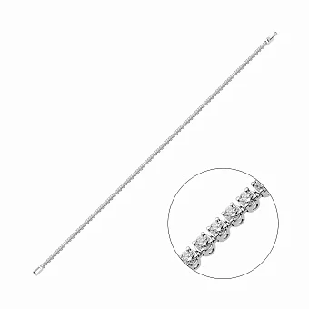 Золотий тенісний браслет з діамантами (арт. Б011208090б)