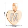 Золотий кулон Літера М з фіанітами (арт. 440986) – зображення 3