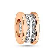 Золотий шарм з фіанітами (арт. 424443кб)