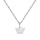 Серебряное колье "Корона" без камней (арт. 7507/1210) – изображение 1