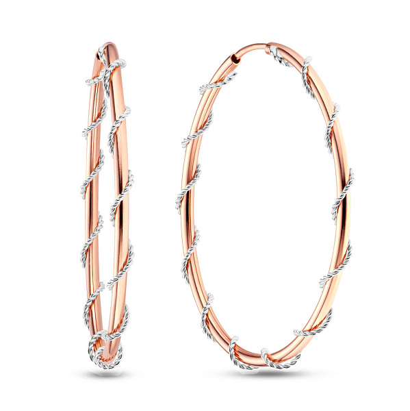 Золотые серьги-конго без камней (арт. 105623/40кб) – изображение 1