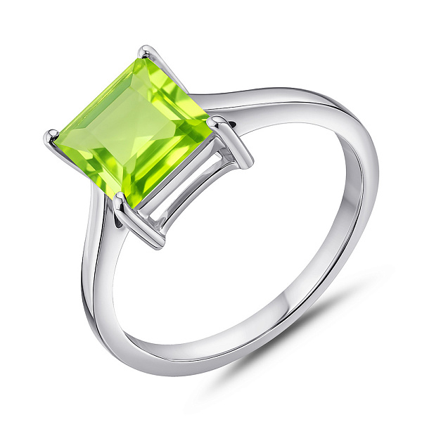 Серебряное кольцо с крупным хризолитом (арт. 7501/2193791Хрз) – изображение 1