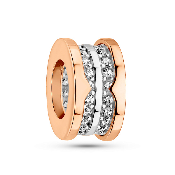 Золотой шарм с фианитами (арт. 424443кб) – изображение 1