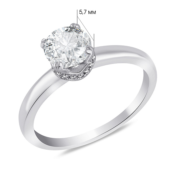 Серебряное кольцо с фианитами (арт. 7501/8044) – изображение 2