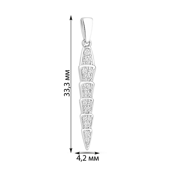 Серебряный кулон с фианитами (арт. 7503/4625) – изображение 2