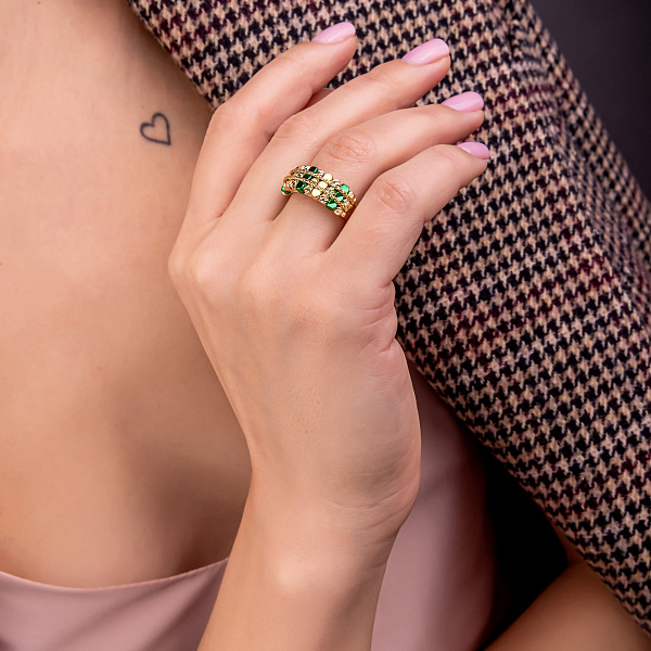 Золота каблучка Francelli (арт. 156219жз) – зображення 3