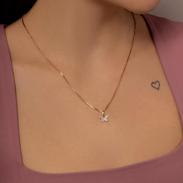 Золотая подвеска Бабочка (арт. 440412) – изображение 2