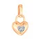 Золотая подвеска «Сердечко» с фианитами (арт. 440554) – изображение 1