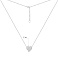 Серебряное колье с подвеской сердечко с фианитами (арт. 7507/2611) – изображение 3