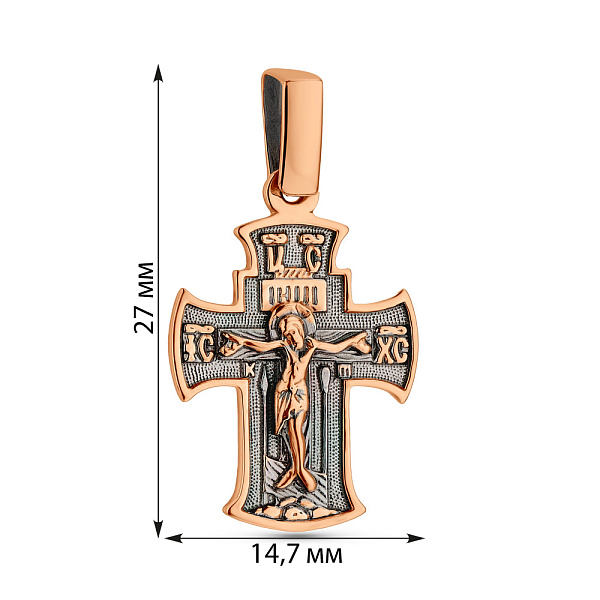 Золотой православный крестик (арт. 501035ч) – изображение 4