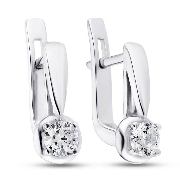 Серебряные серьги с фианитами (арт. 7502/21033р) – изображение 1