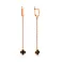 Длинные золотые серьги с ониксом (арт. 106324/7о) – изображение 1