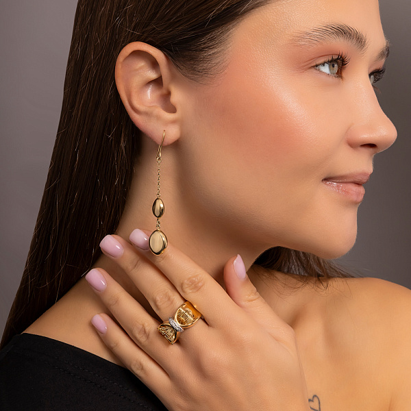 Золотое кольцо с фианитами Francelli (арт. е156711ж) – изображение 5