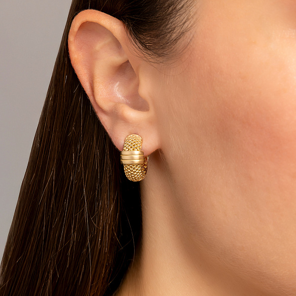 Серьги из желтого золота (арт. 1092024ж) – изображение 2