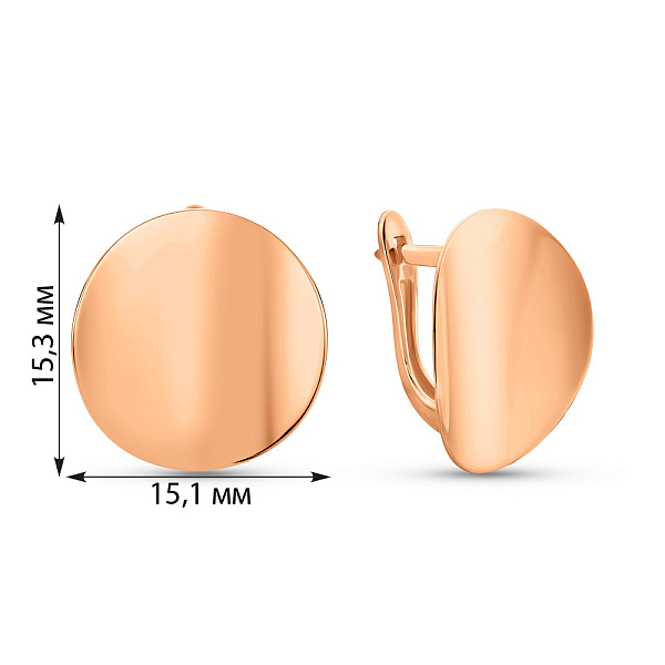 Золоті сережки без каміння  (арт. 2008051101) – зображення 3