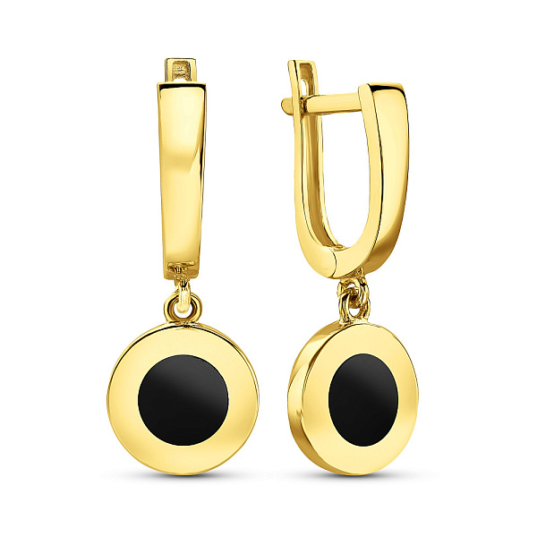 Сережки з золота з емаллю (арт. 1091123жеч) – зображення 1