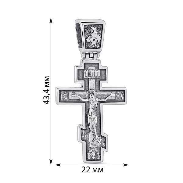 Серебряный крестик с чернением (арт. 7904/948) – изображение 2