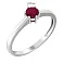 Каблучка з білого золота з рубіном (арт. 141093Пбр) – зображення 3
