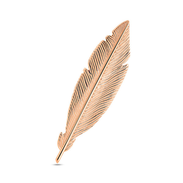 Золота брошка Перо (арт. 360256) – зображення 1