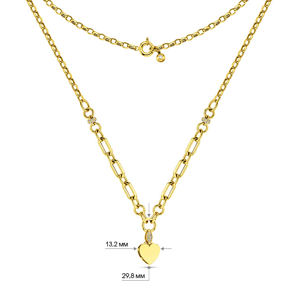 Кольє з золота з фіанітами (арт. 352682ж) – зображення 3