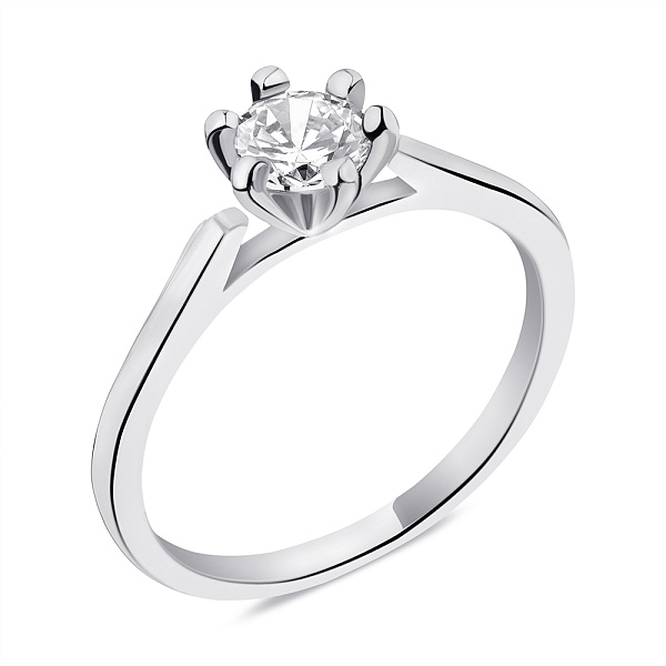 Серебряное кольцо с фианитом (арт. 7501/3916) – изображение 1