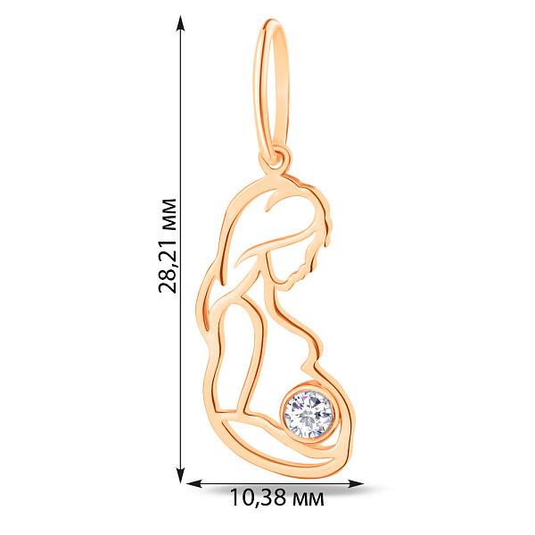 Золота підвіска «В очікуванні дива» (арт. 423945) – зображення 2
