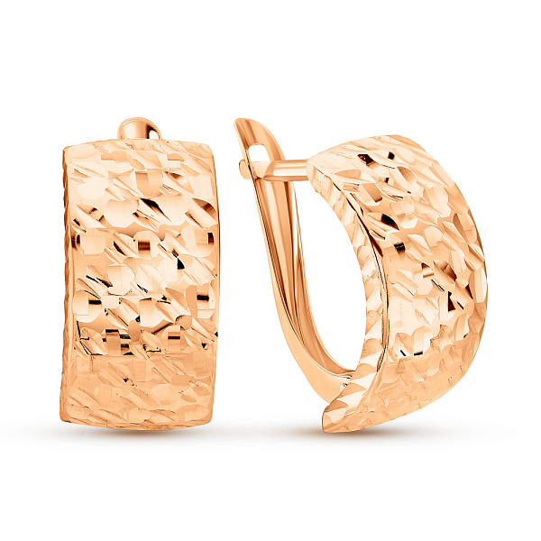 Серьги из красного золота без камней (арт. 120415) – изображение 1
