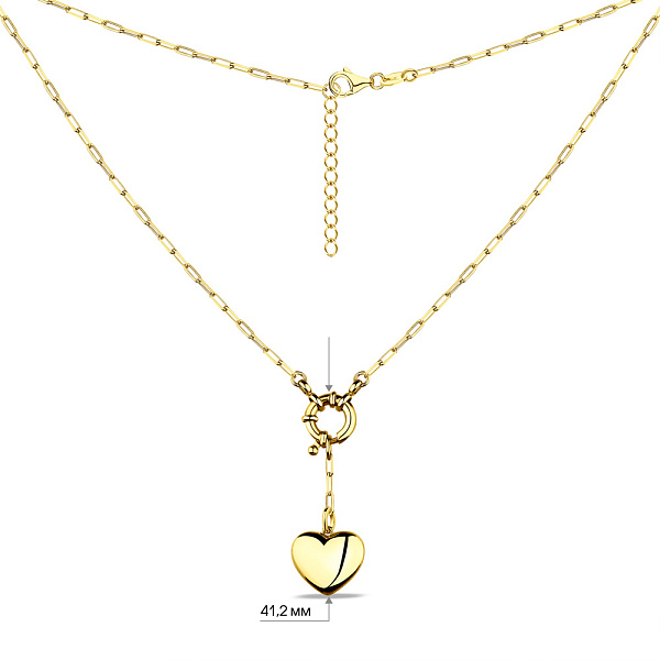 Серебряное колье без камней (арт. 7507/2144ж) – изображение 3