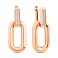 Серьги-подвески из красного золота с фианитами (арт. 1091705) – изображение 1
