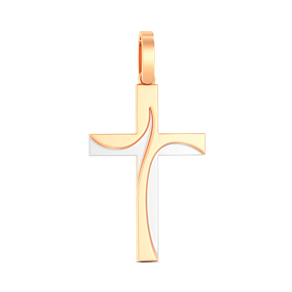 Золотой крестик без камней  (арт. 440758) – изображение 1