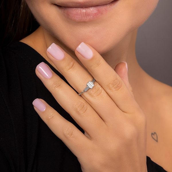 Каблучка зі срібла без каміння (арт. 7501/6009) – зображення 3