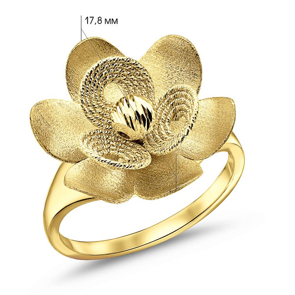 Каблучка Francelli з жовтого золота (арт. 156563ж) – зображення 10