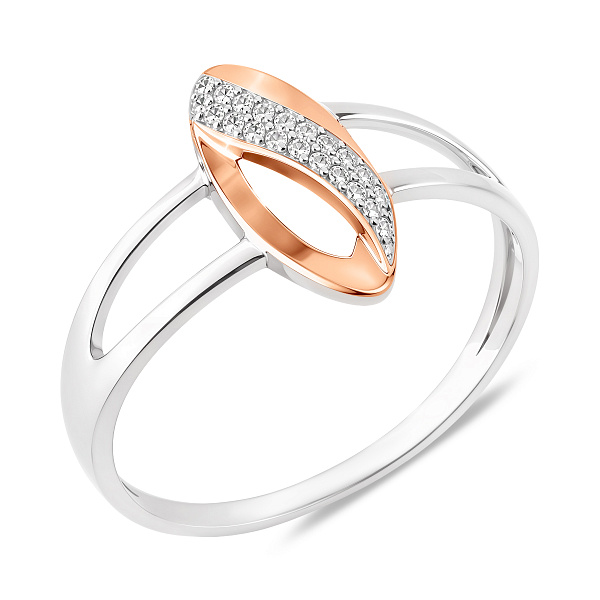 Серебряное кольцо с дорожкой из фианитов (арт. 7201/2437) – изображение 1