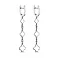 Длинные серебряные серьги с подвесками (арт. 7502/4467еб) – изображение 1