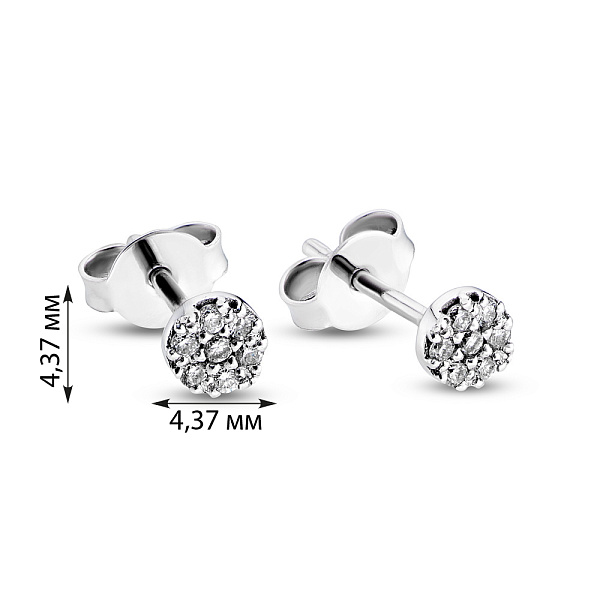 Золоті сережки пусети з діамантами (арт. С041028б) – зображення 3