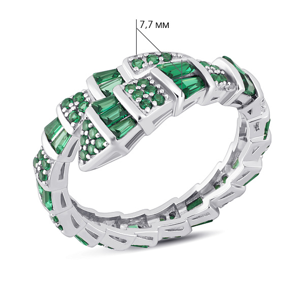 Серебряное кольцо Змея (арт. 7501/8498аз) – изображение 2