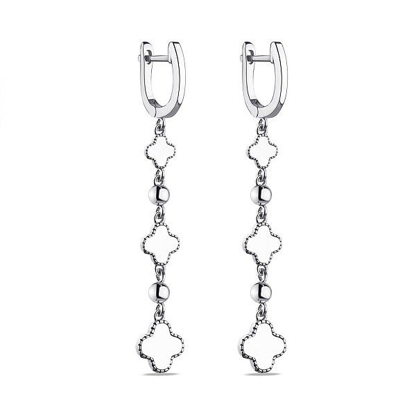 Длинные серебряные серьги с подвесками (арт. 7502/4467еб) – изображение 1