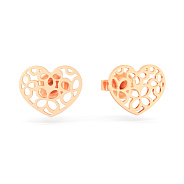 Золоті сережки-пусети в формі серця (арт. 110986)
