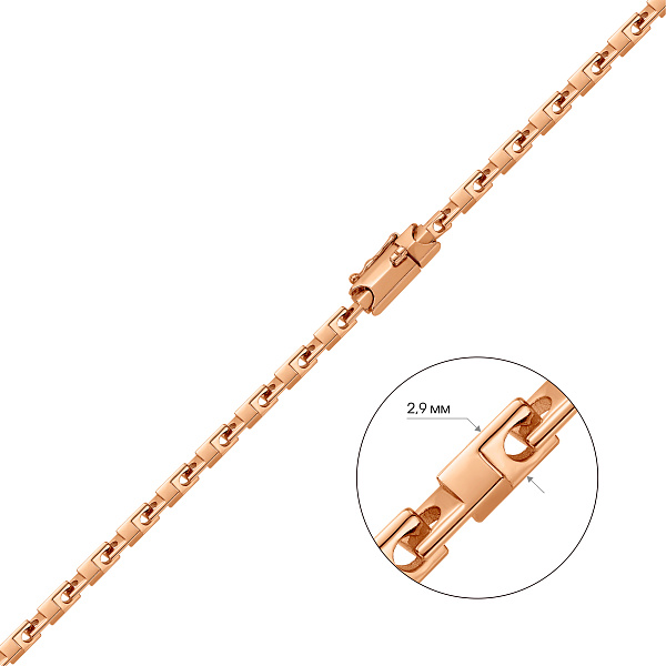 Ланцюжок з червоного золота плетіння Фантазійне (арт. цр3040035) – зображення 2