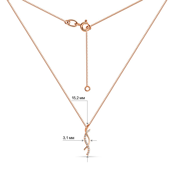 Колье из красного золота с бриллиантами (арт. Ц011428) – изображение 3