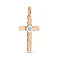 Золотой крестик с одним фианитом (арт. 424867кб) – изображение 1
