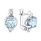 Серебряные серьги с топазом (арт. 7502/2193722Пг) – изображение 1